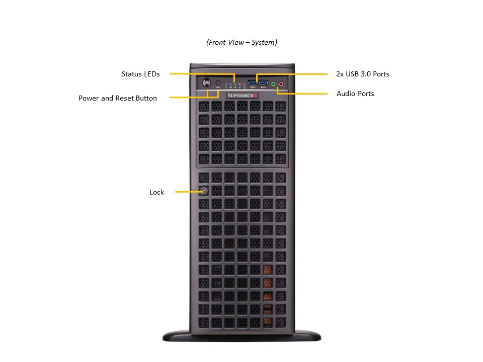 Supermicro SYS-740GP-TNRBT - Workstation GPU Torre com Suporte para 4 GPUs - Imagem 5