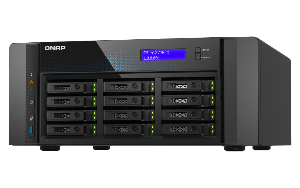 QNAP TS-h1277AFX-R7-32G - Storage NAS All-Flash 12 Baias com AMD Ryzen 7 e 32GB DDR5 ECC