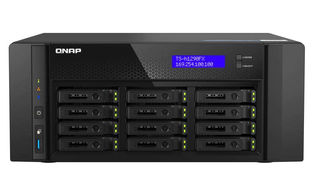 QNAP TS-h1290FX-7232P-64G - Storage NAS Enterprise All-Flash 12 Baias NVMe - Imagem 6