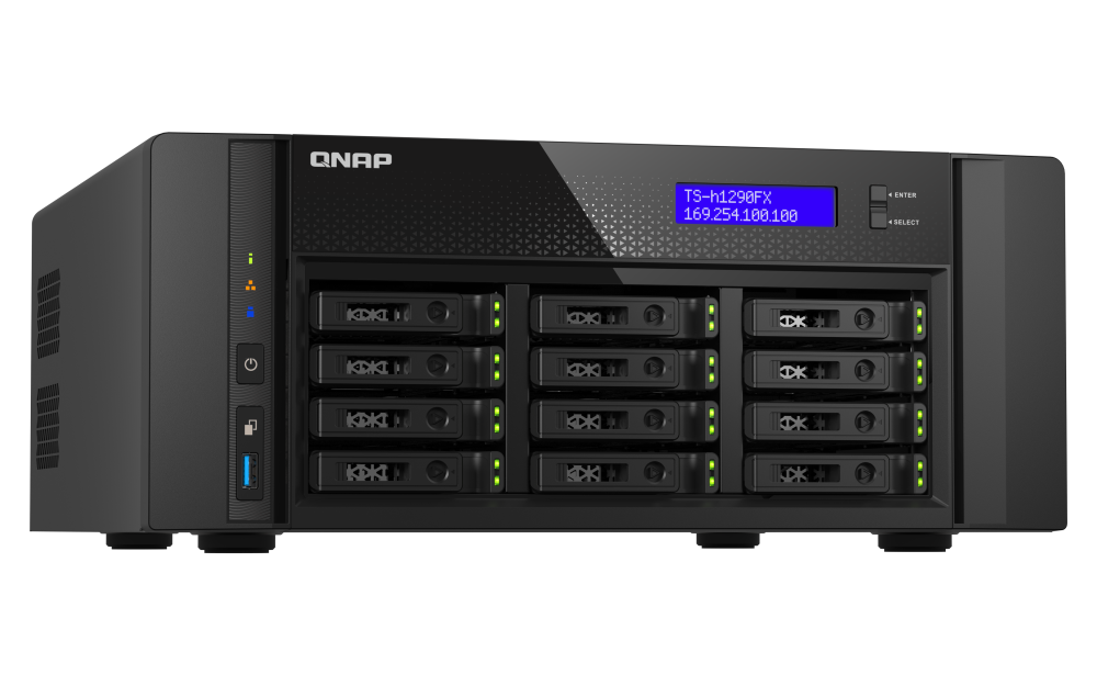 QNAP TS-h1290FX-7232P-64G - Storage NAS Enterprise All-Flash 12 Baias NVMe - Imagem 5