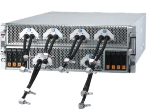 Servidor Supermicro SYS-421GE-TNHR2-LCC 4U com 8 GPUs H100/H200, Xeon Scalable, Resfriamento Líquido