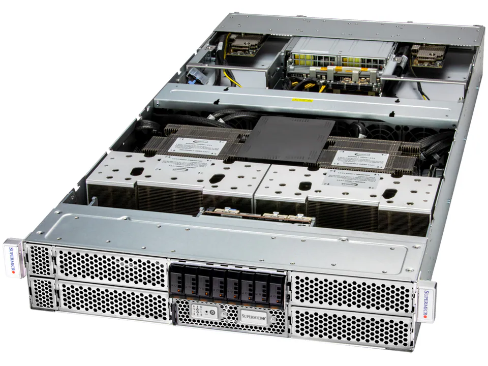 Supermicro ARS-221GL-NHIR GPU SuperServer 2U com NVIDIA GH200 Grace Hopper e 2x GPUs H100