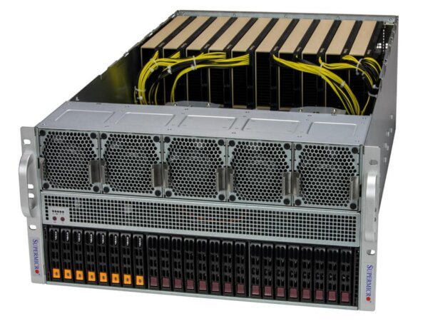 Supermicro SuperServer SYS-521GE-TNRT – 5U, até 10 GPUs, Intel Xeon 5ª Geração, PCIe Gen 5.0, Certificação NVIDIA Gold