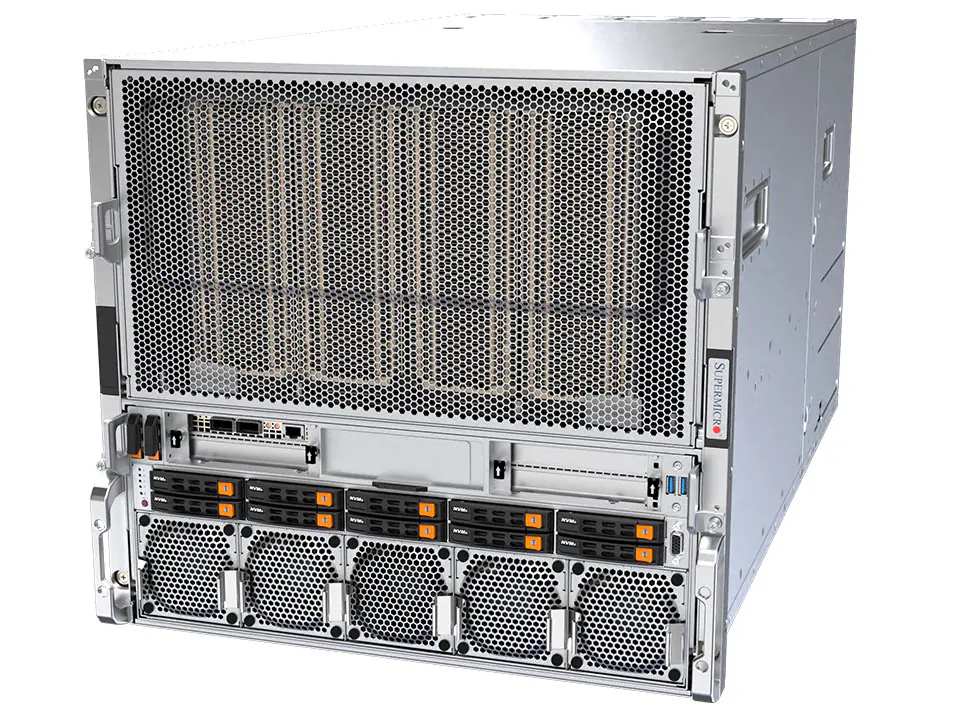 Supermicro GPU SuperServer SYS-A22GA-NBRT | 8x NVIDIA B200 SXM, 2x Xeon 6900, 10GbE, 10 NVMe