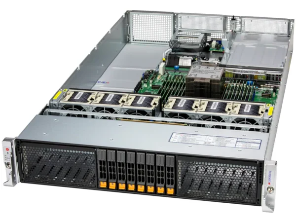 Servidor Supermicro SYS-212H-TN 2U, Xeon 6, até 24 baias NVMe/SAS/SATA, 16x DIMM, 8x PCIe 5.0
