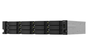 Servidor NAS QNAP TS-1264U-RP Intel Celeron Quad-Core, 12 Baias, 2.5GbE, HDMI 4K, PCIe, Fonte Redundante