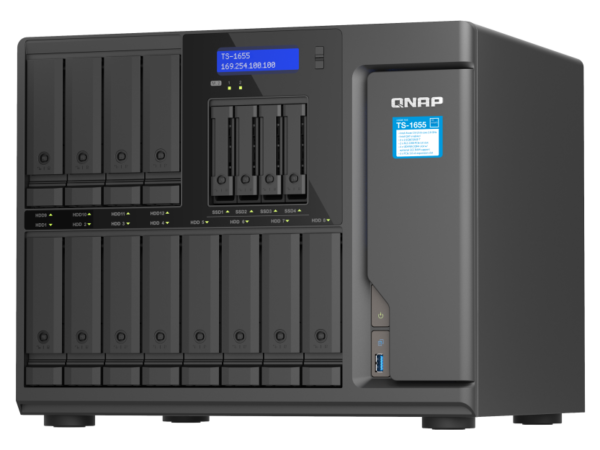 QNAP TS-1655-8G NAS 16 Baias, Intel 8 Núcleos, 2.5GbE, 8GB DDR4