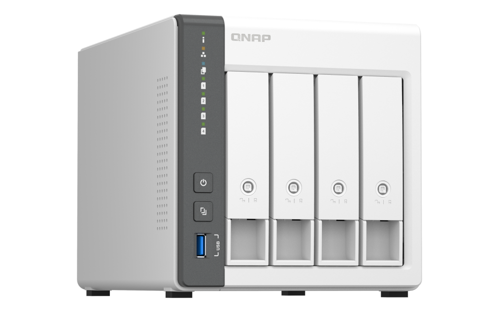 QNAP TS-433-4G NAS 4 Baias, Quad-Core 2.0GHz, 4GB RAM, 2.5GbE – Nuvem Privada e Centro Multimídia - Imagem 6