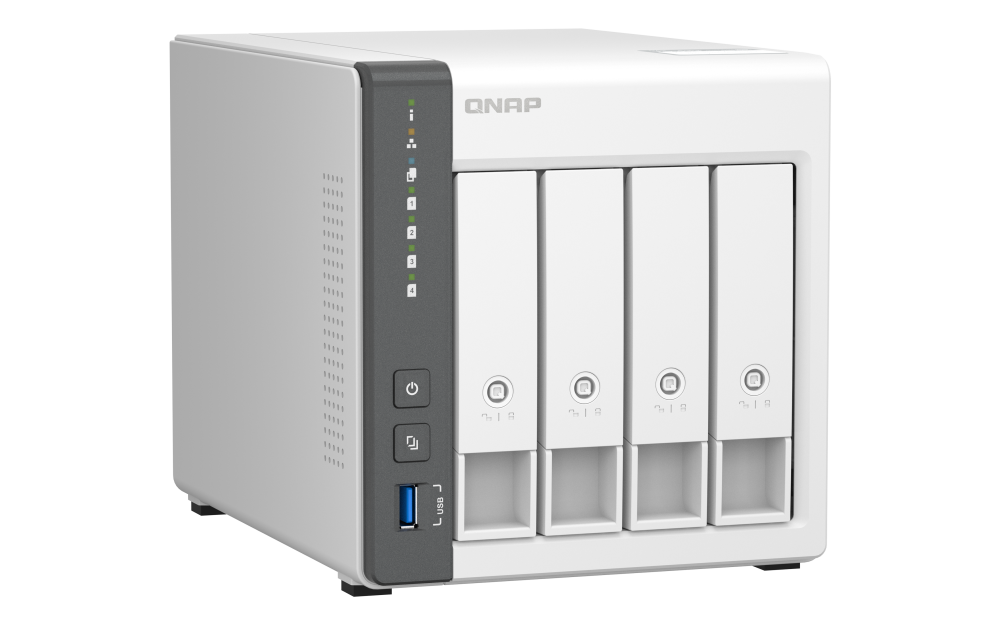 QNAP TS-433-4G NAS 4 Baias, Quad-Core 2.0GHz, 4GB RAM, 2.5GbE – Nuvem Privada e Centro Multimídia - Imagem 4