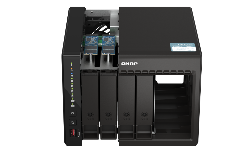 Servidor NAS QNAP TS-453E-8G com 8GB RAM, 2x 2.5GbE, HDMI 4K e Slots M.2 NVMe - Imagem 6