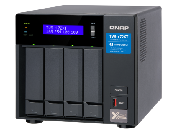 QNAP TVS-472XT-PT-4G (Legacy) - Storage NAS Profissional com Thunderbolt 3 | Vircos