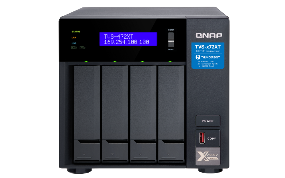 QNAP TVS-472XT-i3-4G - Storage NAS Profissional com Thunderbolt 3 | Vircos - Imagem 8