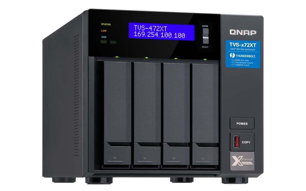 QNAP TVS-472XT-i3-4G - Storage NAS Profissional com Thunderbolt 3 | Vircos - Imagem 7