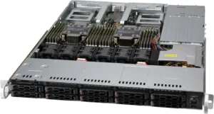 Supermicro SuperServer SYS-120C-TN10R | 1U, 10x NVMe, Dual Xeon, 16 DIMMs, Redundância