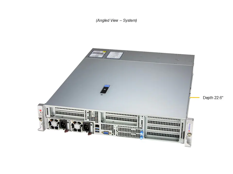 Servidor Supermicro A+ AS-2115HE-FTNR 2U, AMD EPYC 9004/9005, 24 Baias Hot-Swap 2,5", PCIe 5.0, Suporte a GPU - Imagem 6