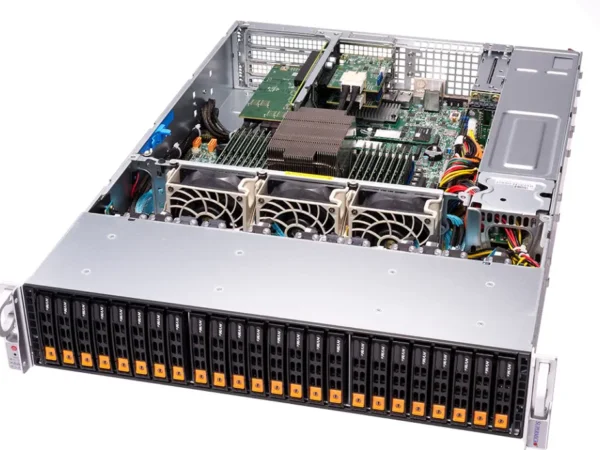 Servidor Supermicro A+ AS-2114S-WN24RT 2U, 24 Baias NVMe, AMD EPYC, 10GbE Duplo