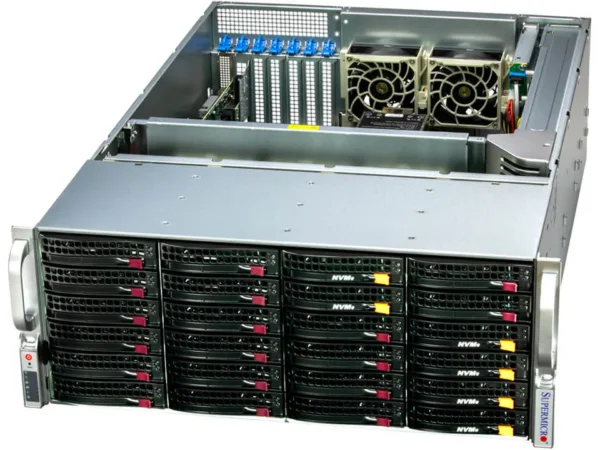 Servidor Supermicro SSG-641E-E1CR24L 4U 24 Baias 2x Xeon, 4TB DDR5, 10GbE
