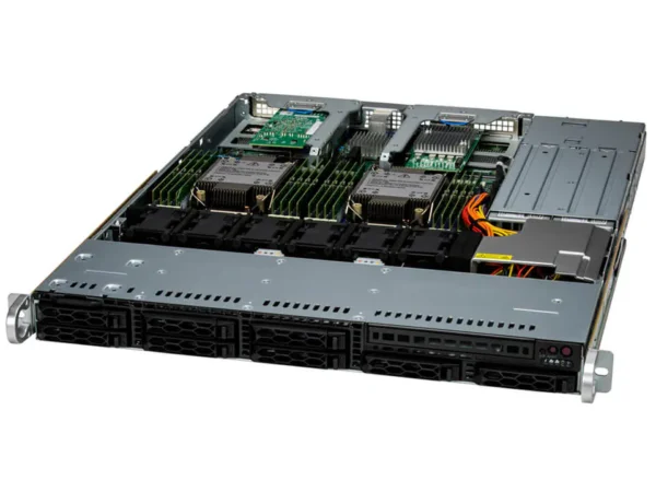 Servidor Supermicro SuperServer SYS-121C-TN2R 1U com 2x PCIe 5.0 x16, 8 Baias Hot-Swap e Suporte Xeon Scalable