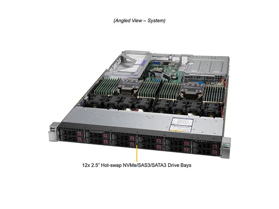 Supermicro SuperServer SYS-120U-TNR 1U | Dual Xeon Scalable | 12x NVMe | 8TB RAM - Imagem 6