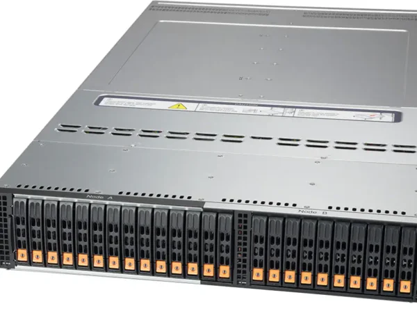 Servidor Supermicro BigTwin SYS-220BT-DNC8R 2U 2-Node, 12 Baias NVMe por Nó, Dual Xeon Scalable