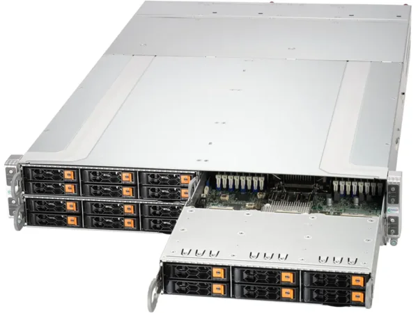 Servidor Supermicro SYS-212GT-HNR 2U 4 Nós, Xeon 6, NVMe, DDR5, OCP 3.0