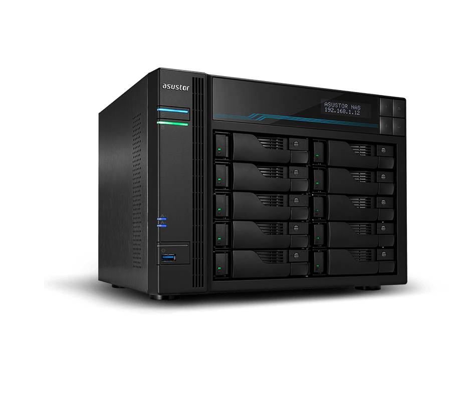 NAS ASUSTOR LOCKERSTOR 10 AS6510T – 10 Bays, Intel Atom C3538, 8GB DDR4, 2x 10GbE