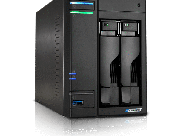 NAS ASUSTOR Lockerstor 2 Gen2 AS6702T com Intel Celeron N5105, 4GB DDR4, 2 Baias, 4 Slots M.2 e 2x 2.5GbE