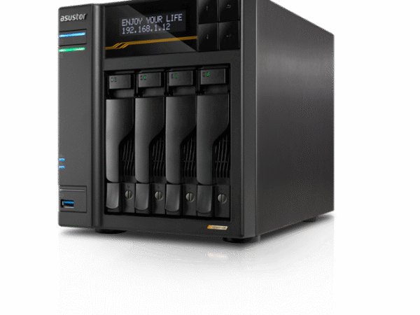 NAS Asustor LOCKERSTOR 4 Gen3 AS6804T, 4 Baias, Ryzen V3C14, 16GB DDR5 ECC, 4x M.2, 10GbE e USB4