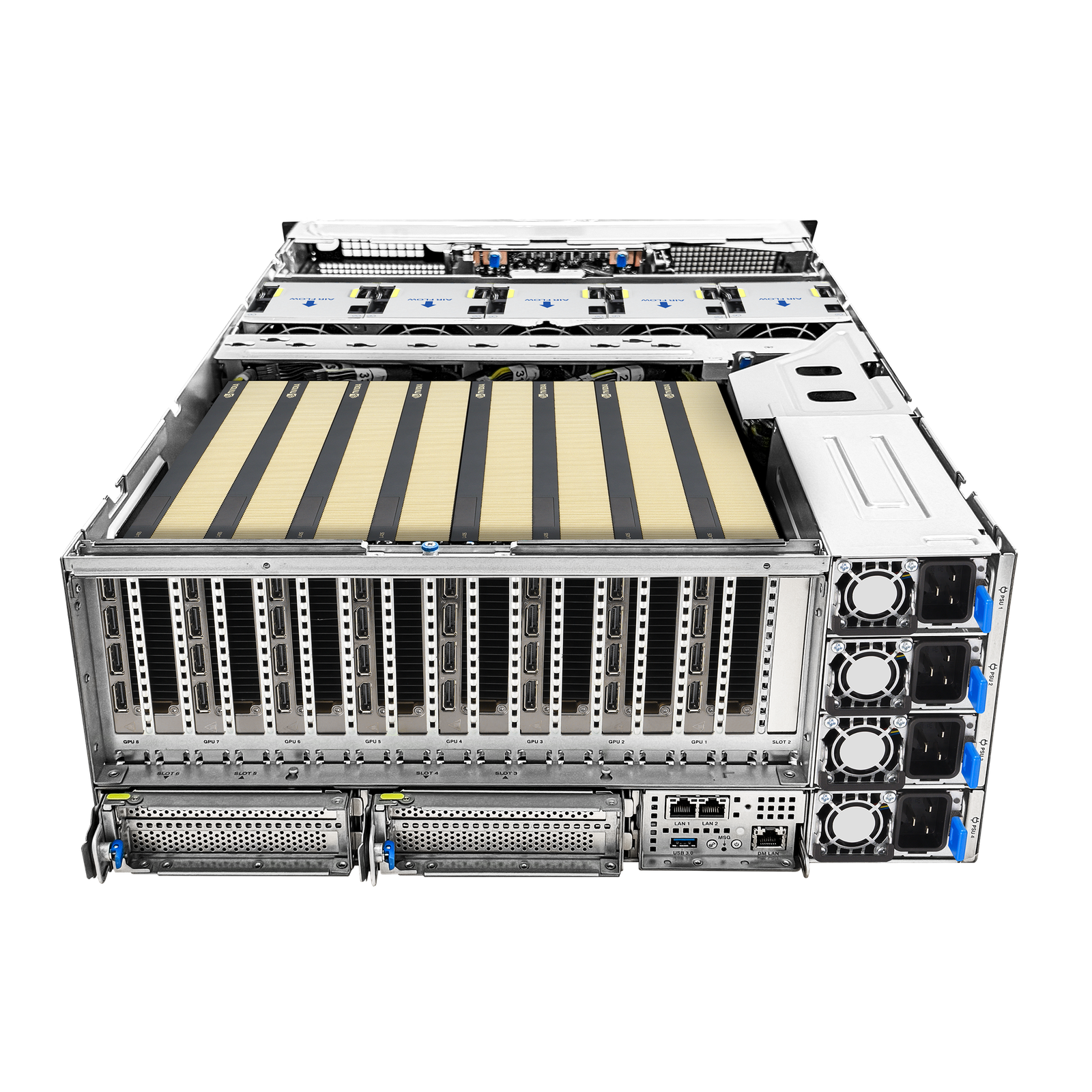 ASUS ESC8000A-E13P – Servidor GPU 4U AMD EPYC 9005 com 8x NVIDIA H200 / RTX 6000 Blackwell e PCIe 5.0 - Imagem 11