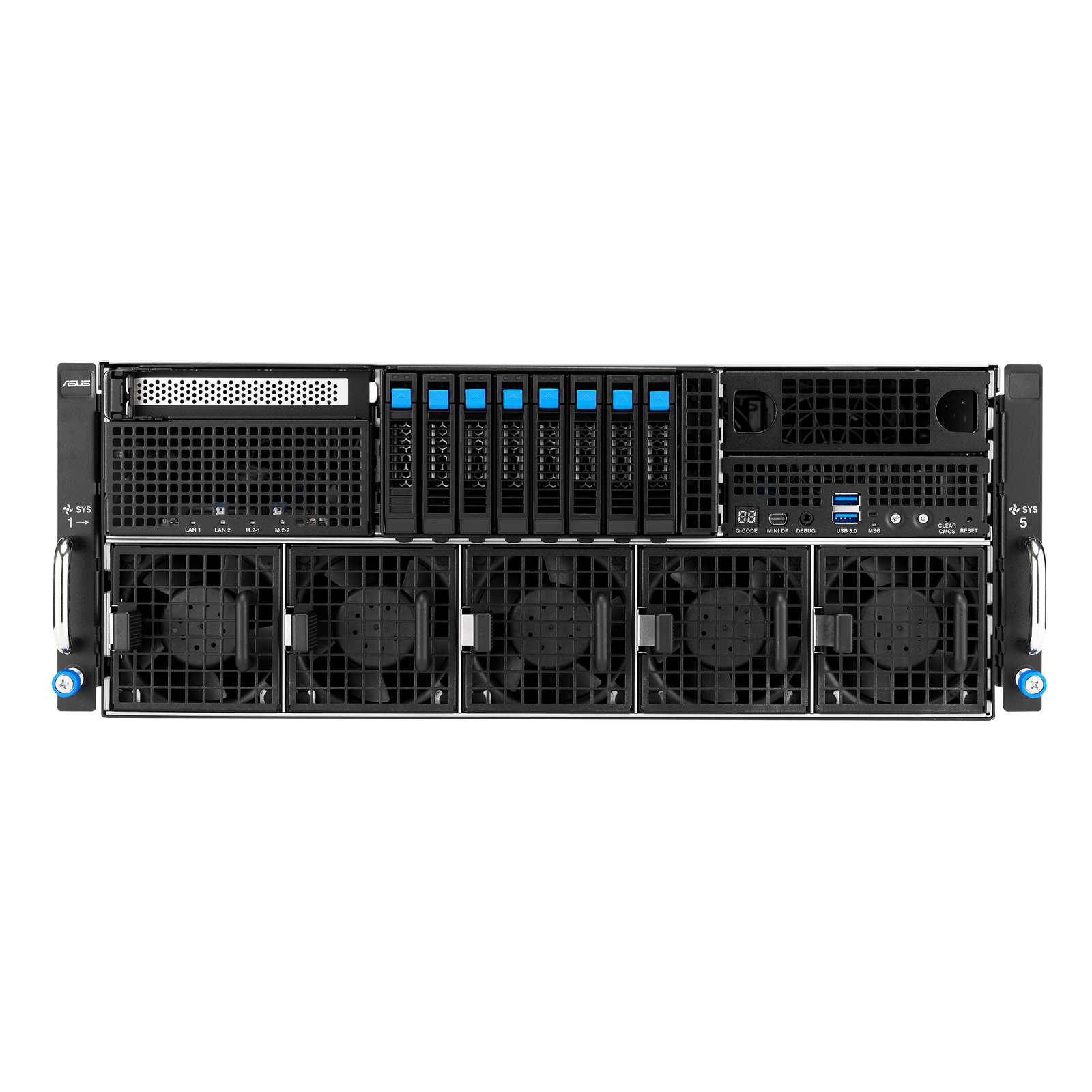 ASUS ESC8000A-E13P – Servidor GPU 4U AMD EPYC 9005 com 8x NVIDIA H200 / RTX 6000 Blackwell e PCIe 5.0 - Imagem 4