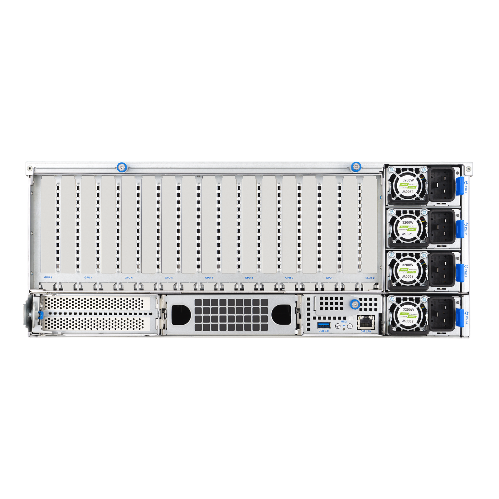 ASUS ESC8000-E12 – Servidor GPU 4U com 8x GPUs NVIDIA H200 / RTX 6000 Blackwell / Intel Gaudi 3, Dual Intel Xeon 6, DDR5 e NVMe PCIe 5.0 - Imagem 7