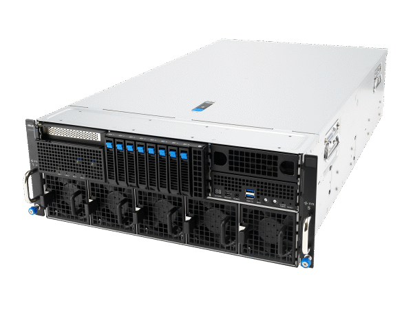 ASUS ESC8000A-E13P – Servidor GPU 4U AMD EPYC 9005 com 8x NVIDIA H200 / RTX 6000 Blackwell e PCIe 5.0