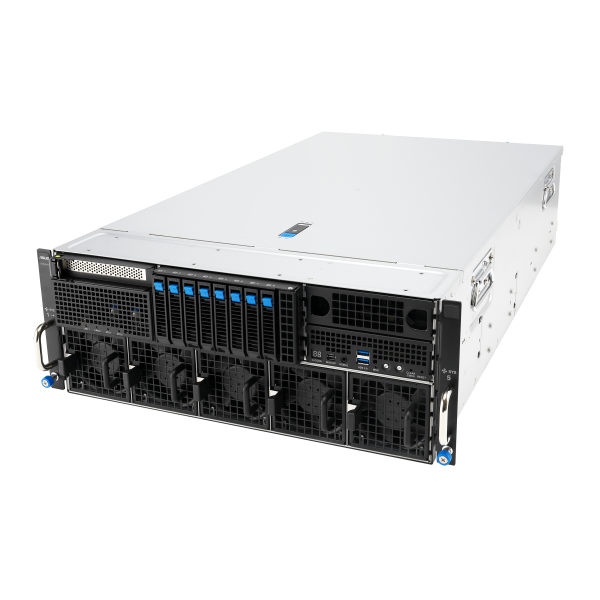 ASUS ESC8000A-E13P – Servidor GPU 4U AMD EPYC 9005 com 8x NVIDIA H200 / RTX 6000 Blackwell e PCIe 5.0